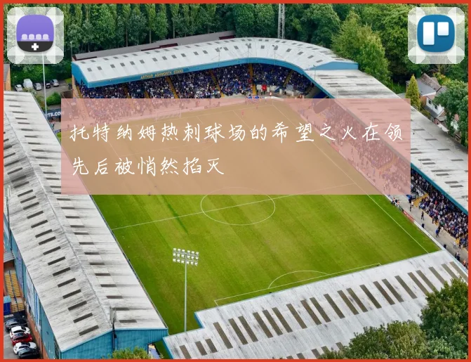 托特纳姆热刺球场的希望之火在领先后被悄然掐灭